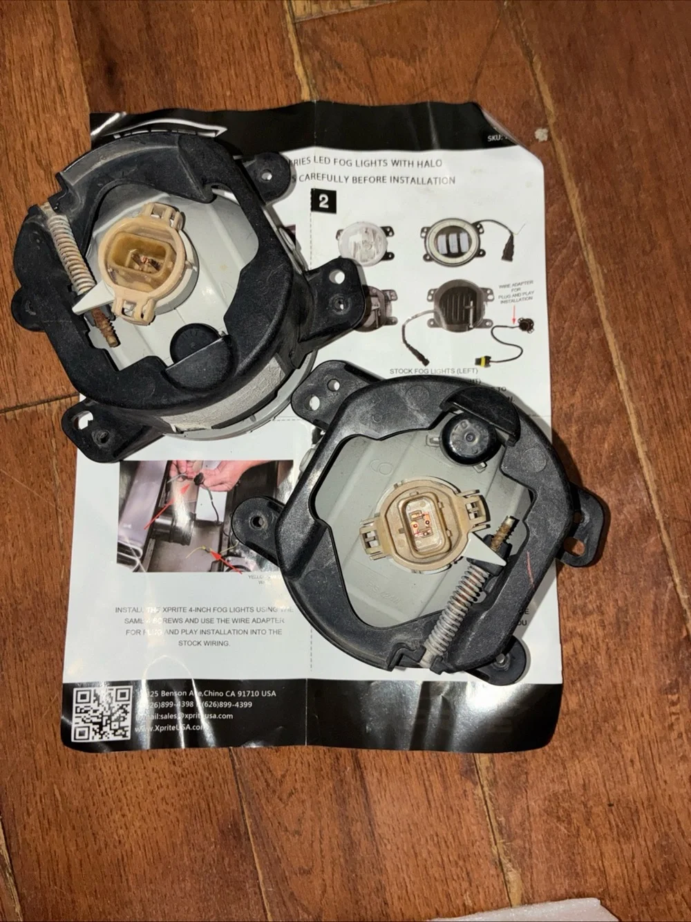 Black Replacement Fog Light Housings for VR/AR Accessories - Pair